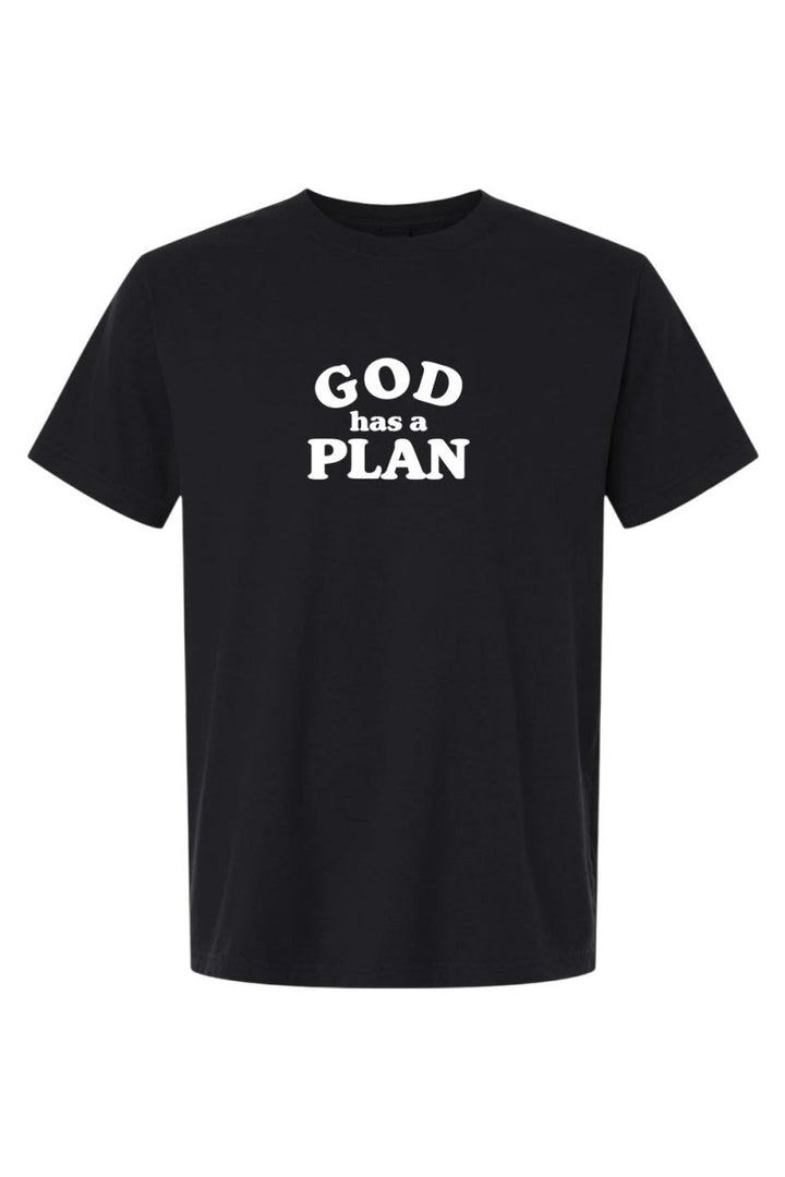 God has a Plan Unisex Garment - Dyed Tee - Shepherds Shelf