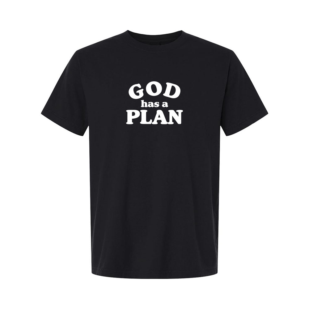 God has a Plan Unisex Garment - Dyed Tee - Shepherds Shelf