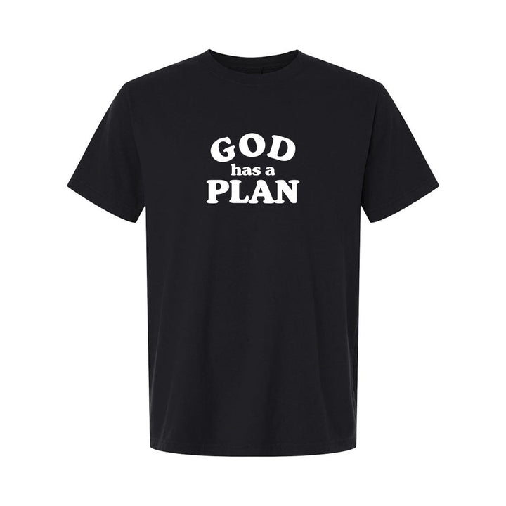 God has a Plan Unisex Garment - Dyed Tee - Shepherds Shelf