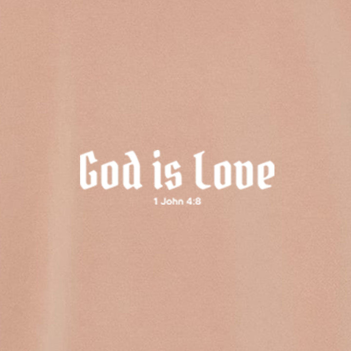 God is Love Unisex Pigment - Dyed Hoodie Sweatshirt - Shepherds Shelf