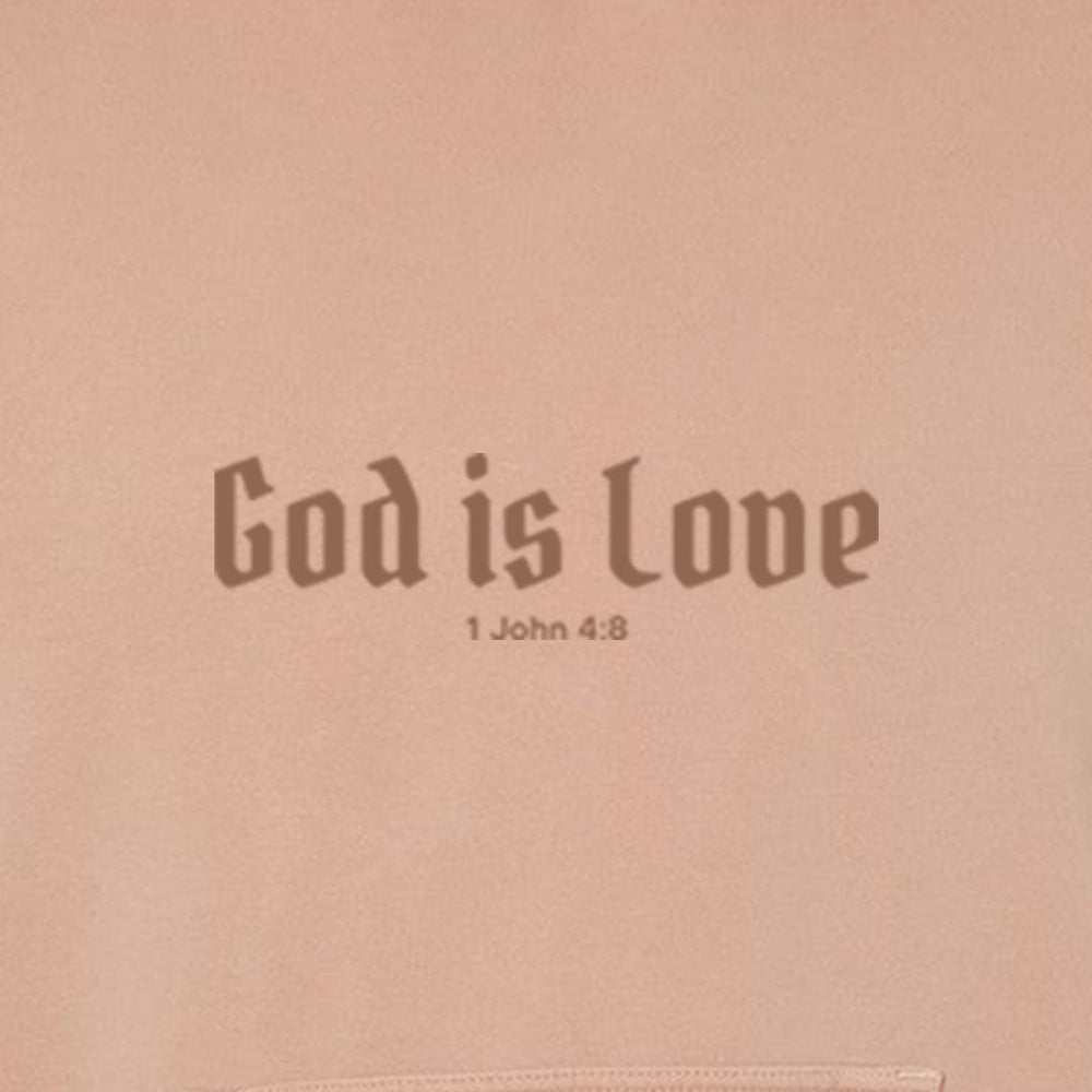 God is Love Unisex Pigment - Dyed Hoodie Sweatshirt - Shepherds Shelf