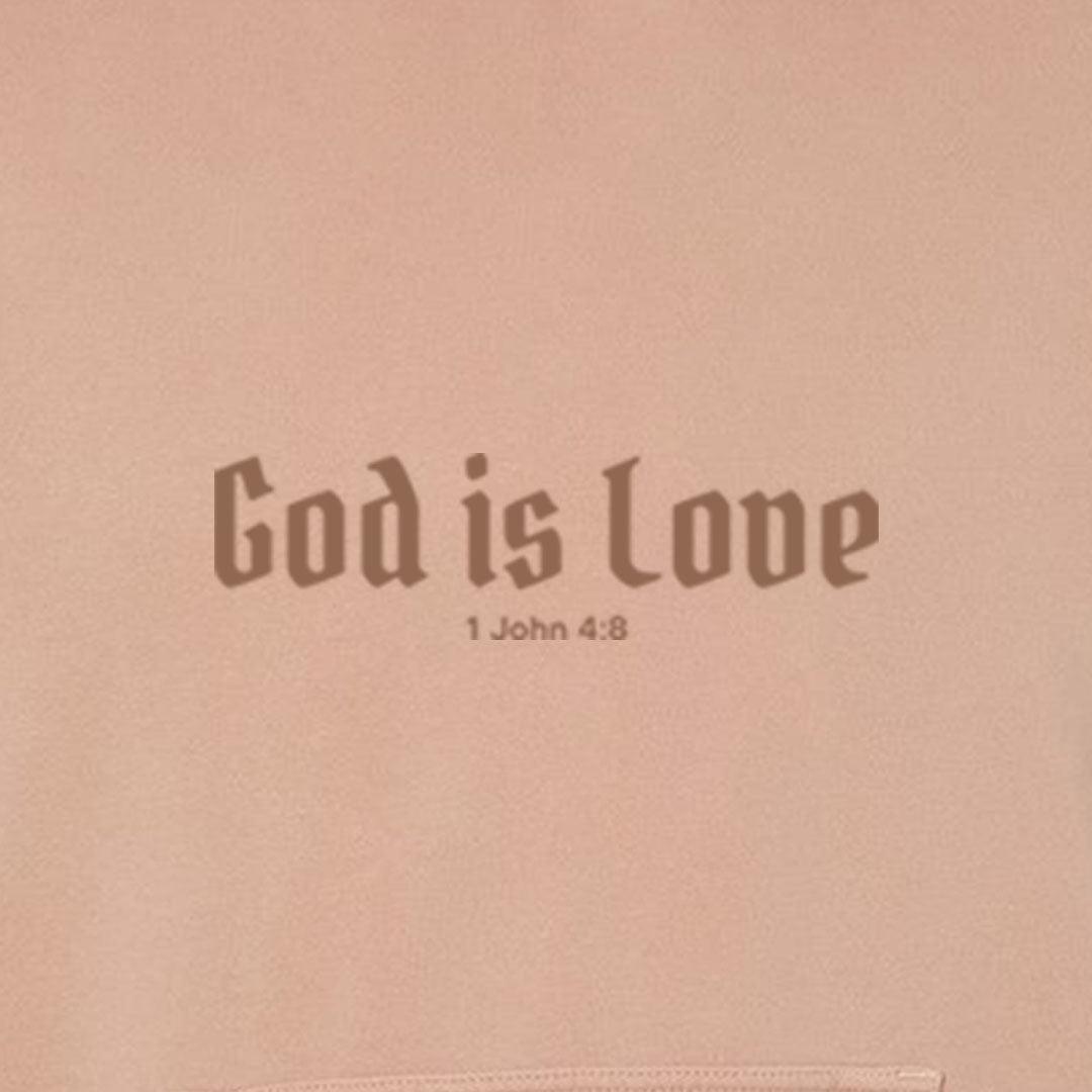 God is Love Unisex Pigment - Dyed Hoodie Sweatshirt - Shepherds Shelf