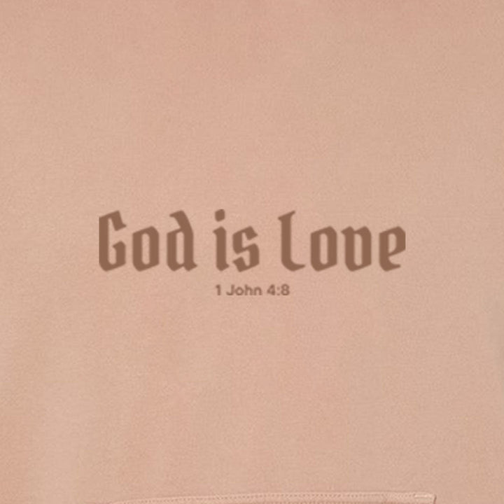 God is Love Unisex Pigment - Dyed Hoodie Sweatshirt - Shepherds Shelf