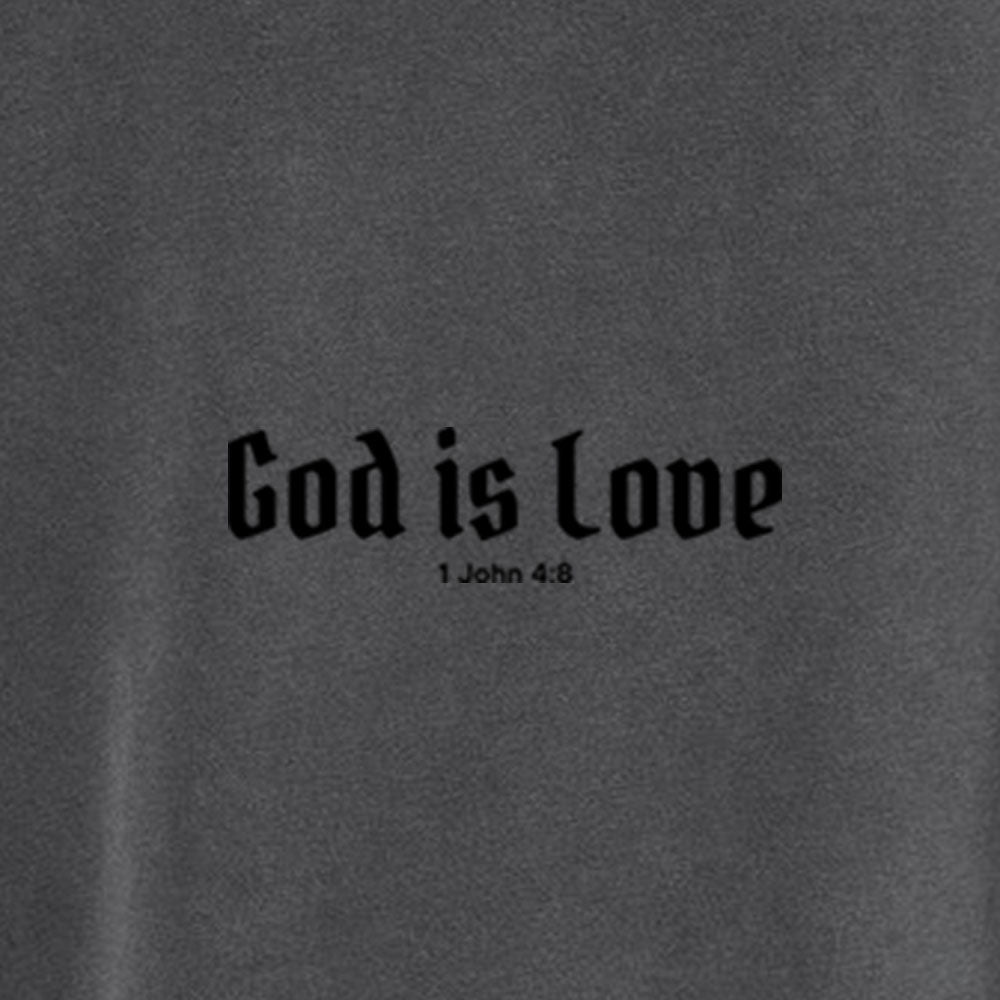 God is Love Unisex Pigment - Dyed Hoodie Sweatshirt - Shepherds Shelf