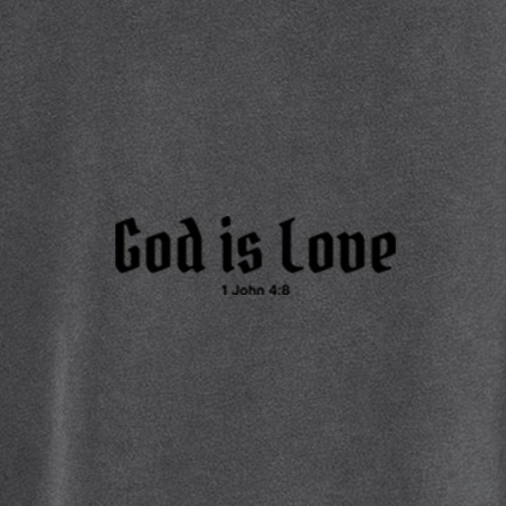 God is Love Unisex Pigment - Dyed Hoodie Sweatshirt - Shepherds Shelf