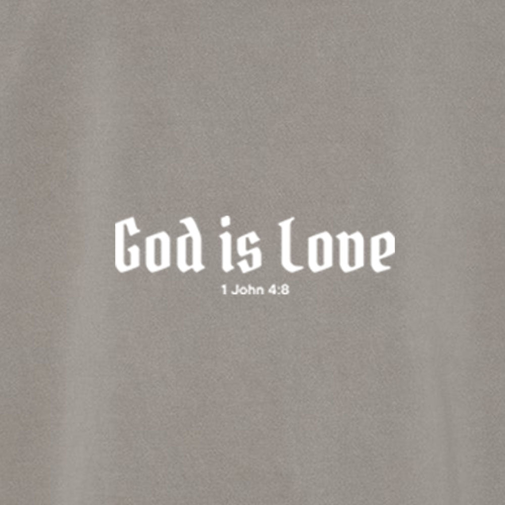 God is Love Unisex Pigment - Dyed Hoodie Sweatshirt - Shepherds Shelf