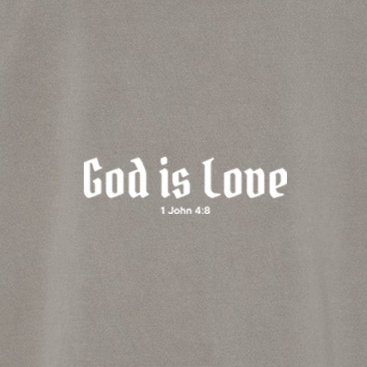 God is Love Unisex Pigment - Dyed Hoodie Sweatshirt - Shepherds Shelf