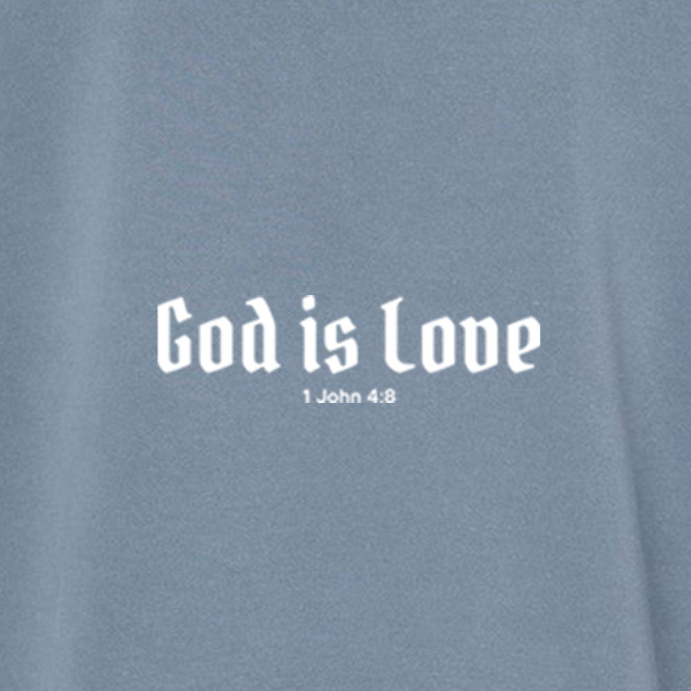 God is Love Unisex Pigment - Dyed Hoodie Sweatshirt - Shepherds Shelf