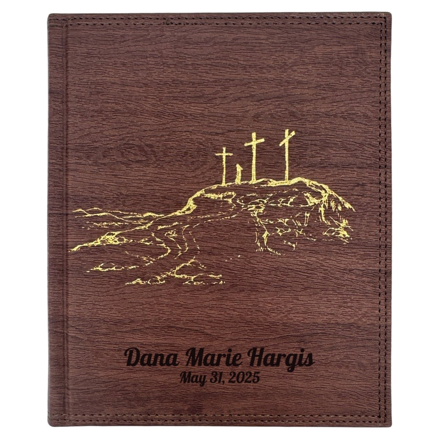 Hardcover NKJV Customized Large Note Taking Bible | Red Letter| Brown - Shepherds Shelf