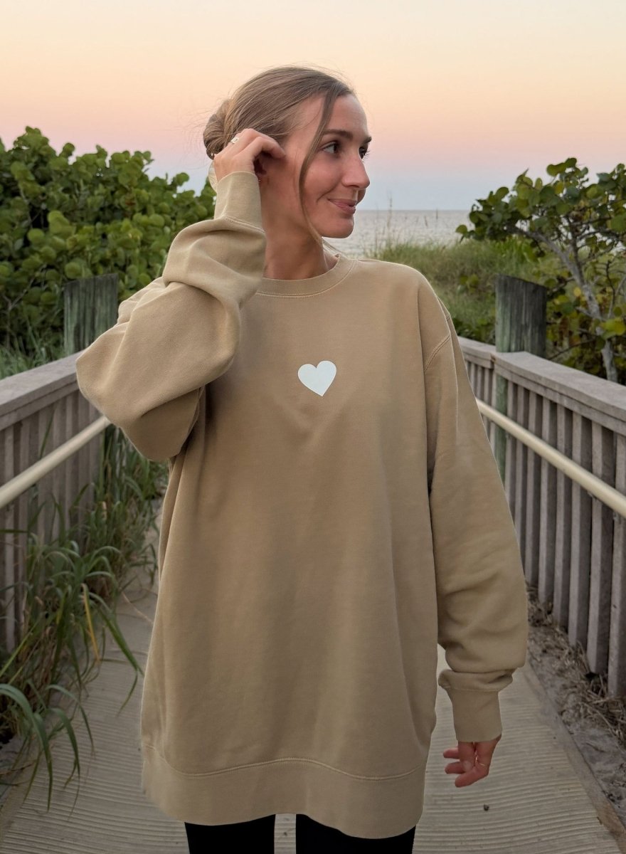 Heart Unisex Pigment - Dyed Crewneck Sweatshirt - Shepherds Shelf
