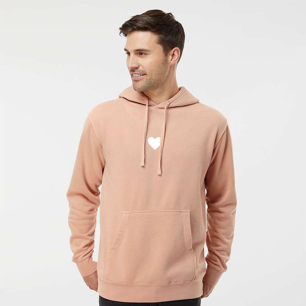 Heart Unisex Pigment - Dyed Hoodie Sweatshirt - Shepherds Shelf