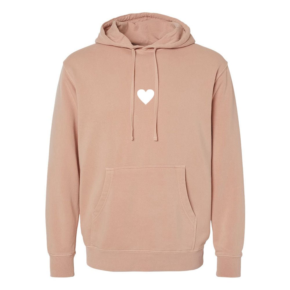 Heart Unisex Pigment - Dyed Hoodie Sweatshirt - Shepherds Shelf
