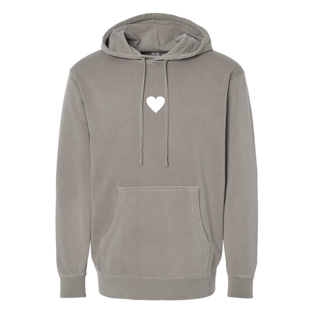 Heart Unisex Pigment - Dyed Hoodie Sweatshirt - Shepherds Shelf