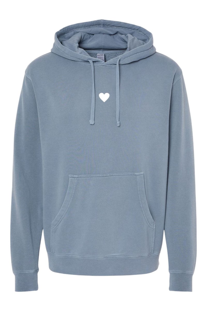 Heart Unisex Pigment - Dyed Hoodie Sweatshirt - Shepherds Shelf