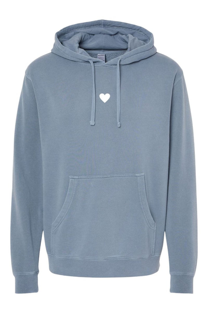 Heart Unisex Pigment - Dyed Hoodie Sweatshirt - Shepherds Shelf
