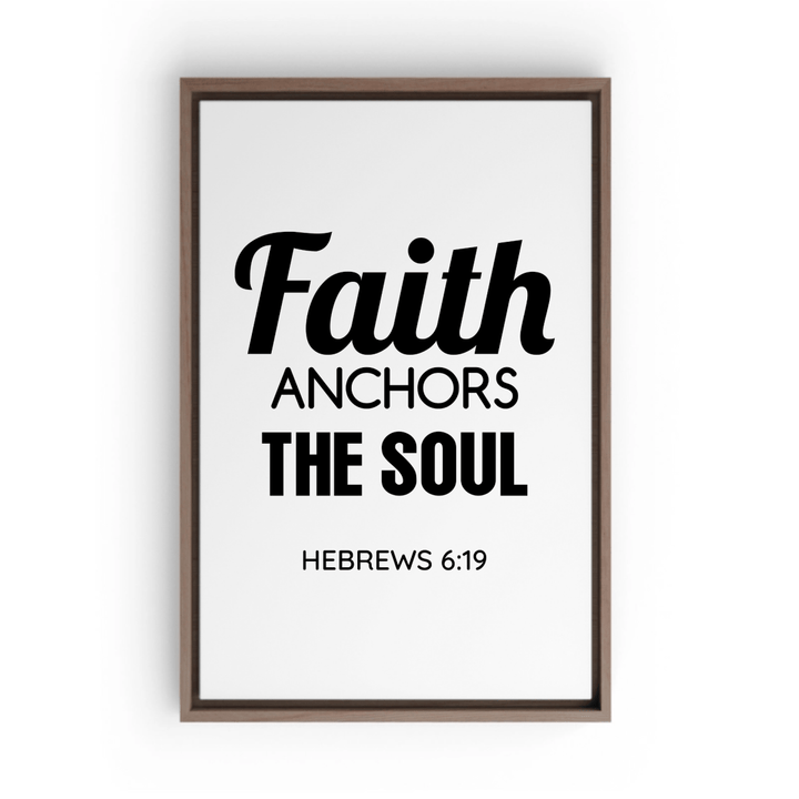 HEBREWS 6:19 Framed Canvas - Shepherds Shelf