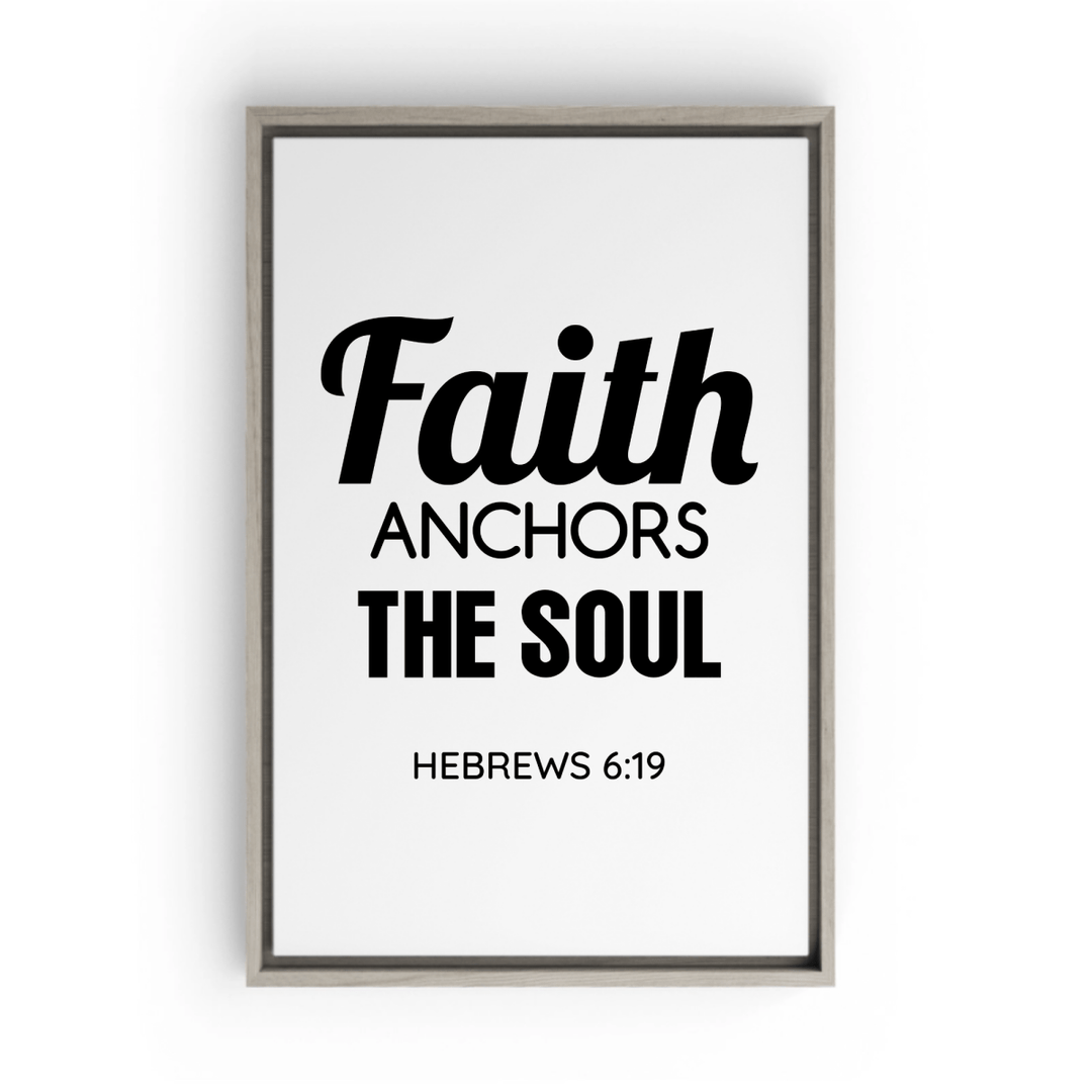 HEBREWS 6:19 Framed Canvas - Shepherds Shelf