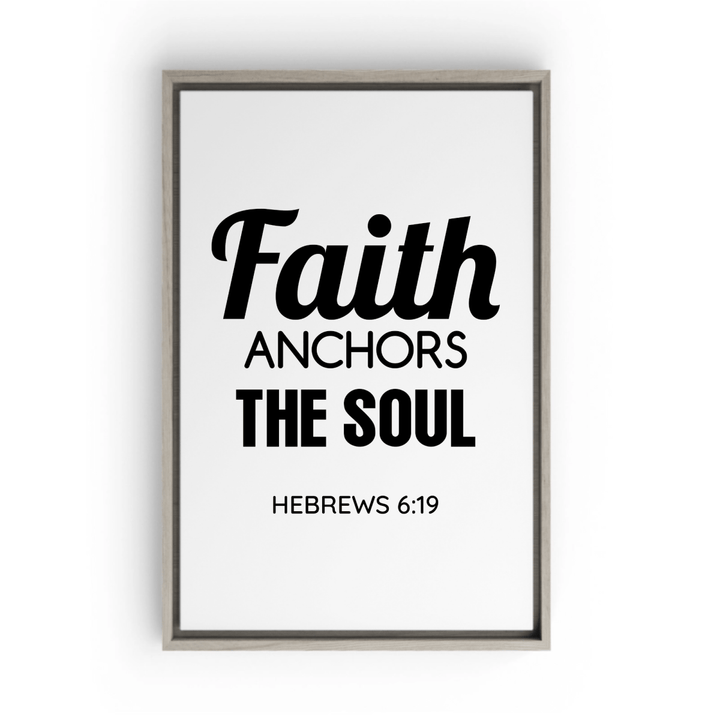 HEBREWS 6:19 Framed Canvas - Shepherds Shelf