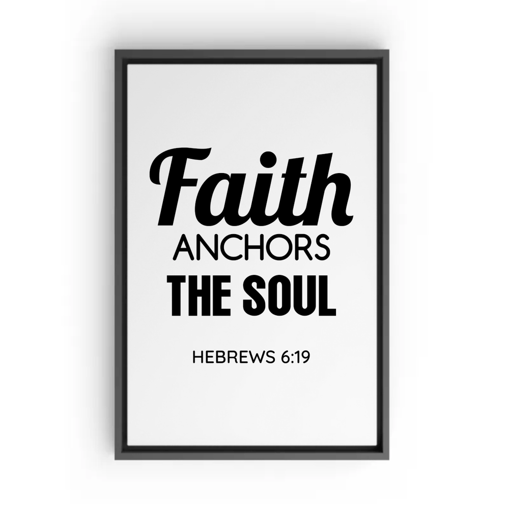 HEBREWS 6:19 Framed Canvas - Shepherds Shelf