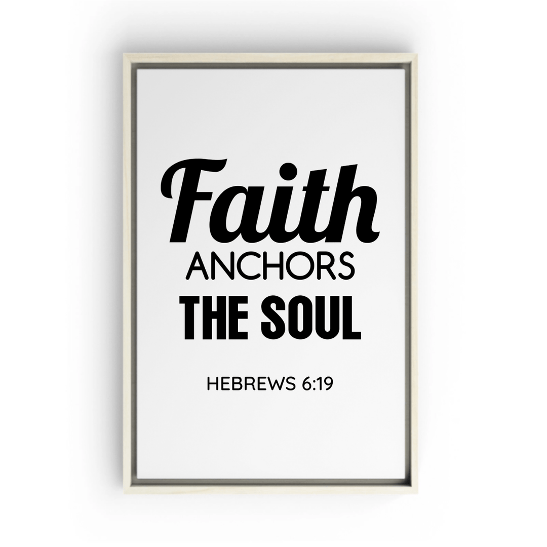 HEBREWS 6:19 Framed Canvas - Shepherds Shelf
