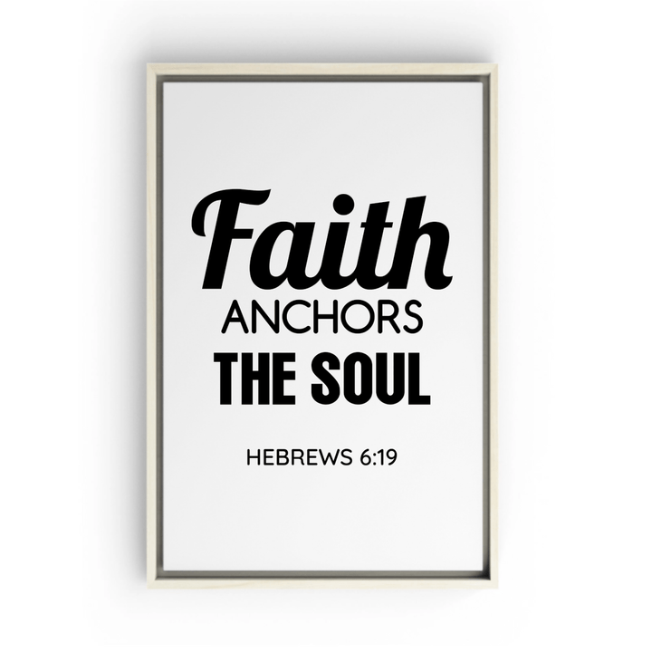 HEBREWS 6:19 Framed Canvas - Shepherds Shelf