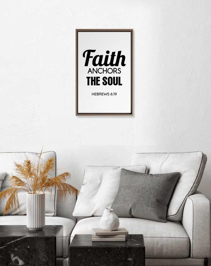 HEBREWS 6:19 Framed Canvas - Shepherds Shelf