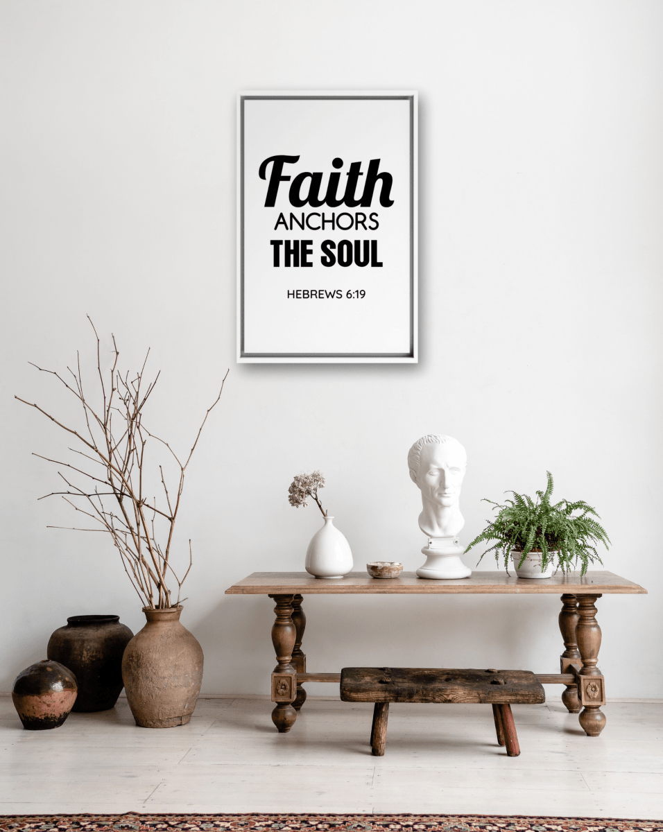 HEBREWS 6:19 Framed Canvas - Shepherds Shelf
