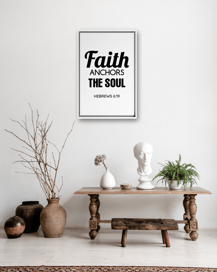 HEBREWS 6:19 Framed Canvas - Shepherds Shelf