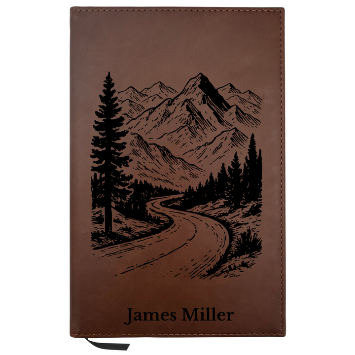 Personalized Brown Leatherette Journal Notebook | The Highway of Holiness