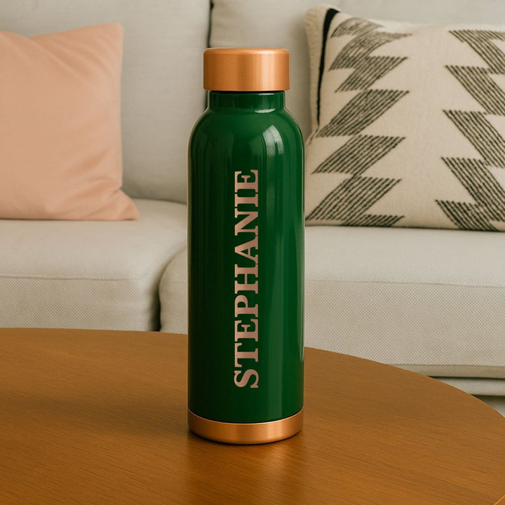 Hope Does Not Disappoint Customized Copper Water Bottle Romans 5:5 and Your Name | Pure Copper | 33 Oz - Shepherds Shelf