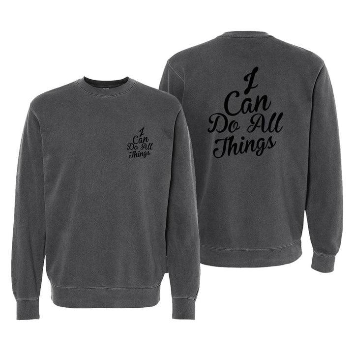 I Can do All Things Unisex Pigment - Dyed Crewneck Sweatshirt - Shepherds Shelf