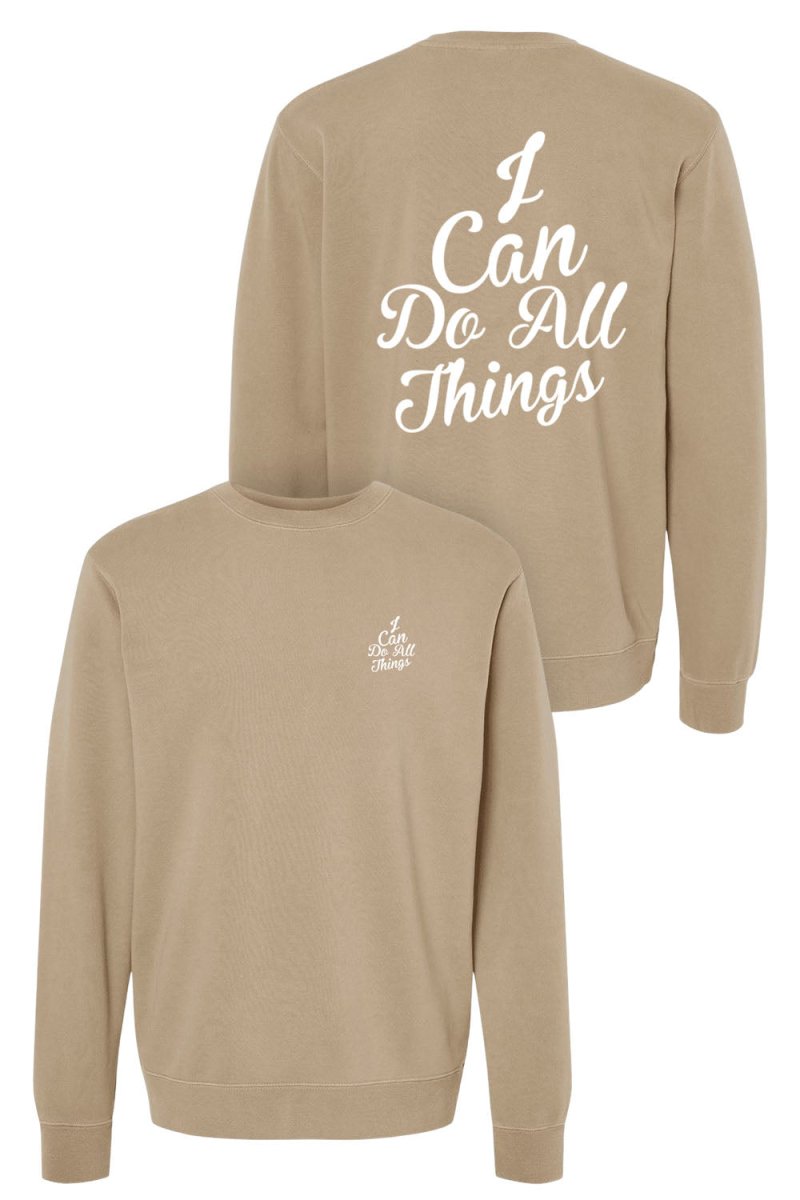I Can do All Things Unisex Pigment - Dyed Crewneck Sweatshirt - Shepherds Shelf