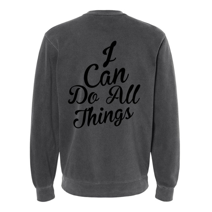 I Can do All Things Unisex Pigment - Dyed Crewneck Sweatshirt - Shepherds Shelf