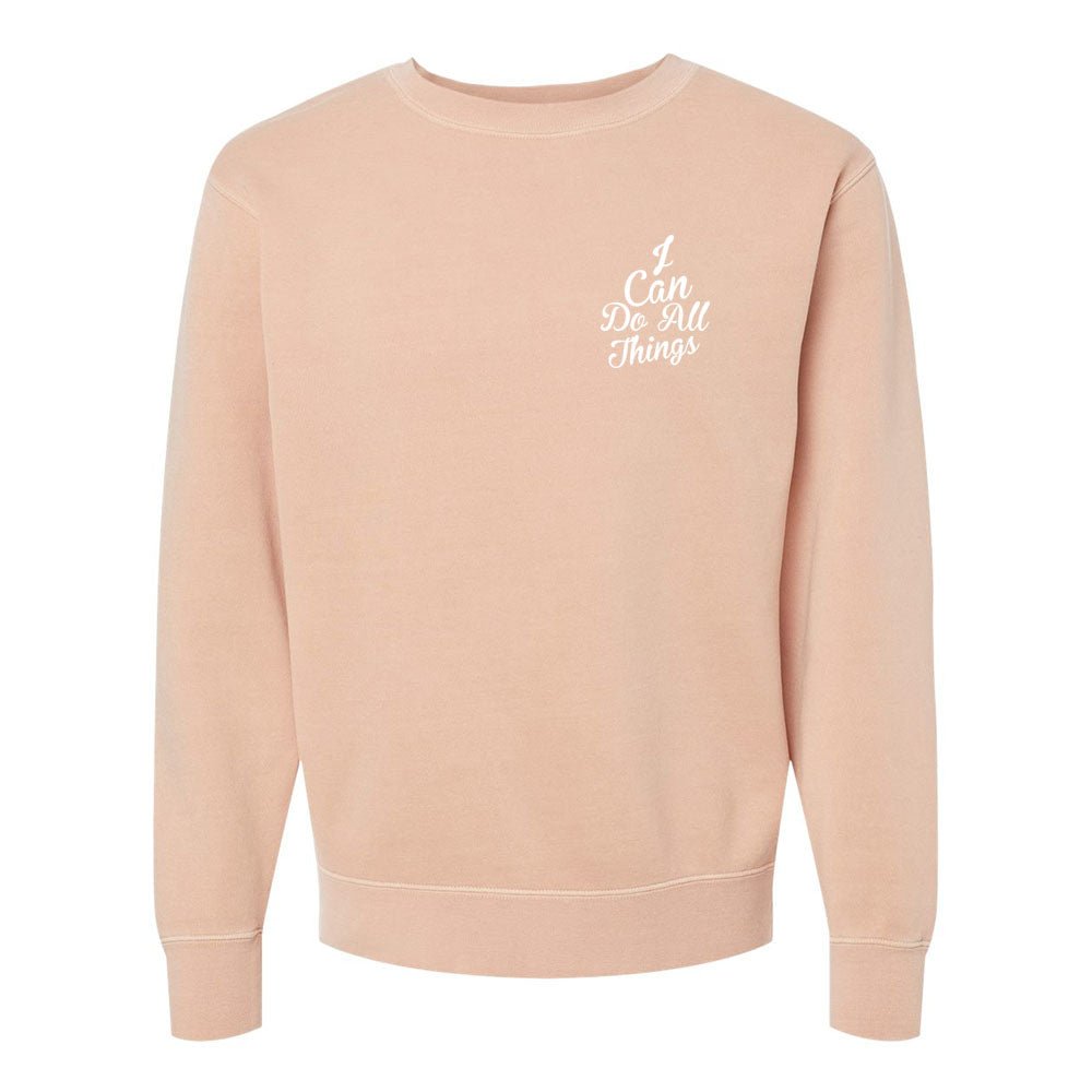 I Can do All Things Unisex Pigment - Dyed Crewneck Sweatshirt - Shepherds Shelf