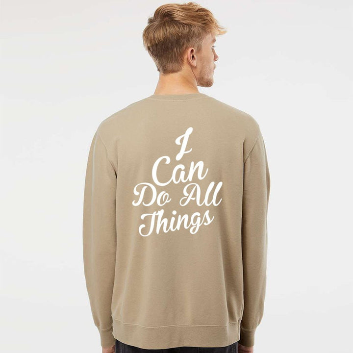 I Can do All Things Unisex Pigment - Dyed Crewneck Sweatshirt - Shepherds Shelf