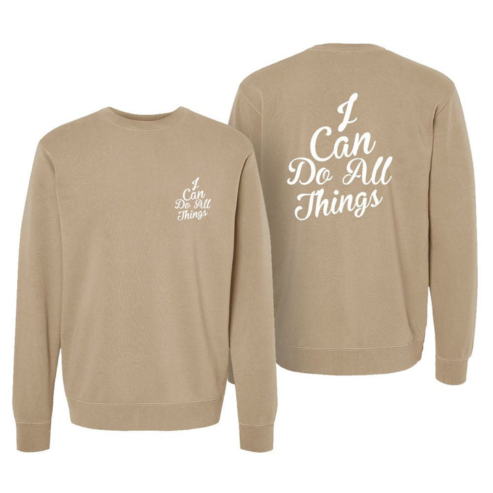 I Can do All Things Unisex Pigment - Dyed Crewneck Sweatshirt - Shepherds Shelf
