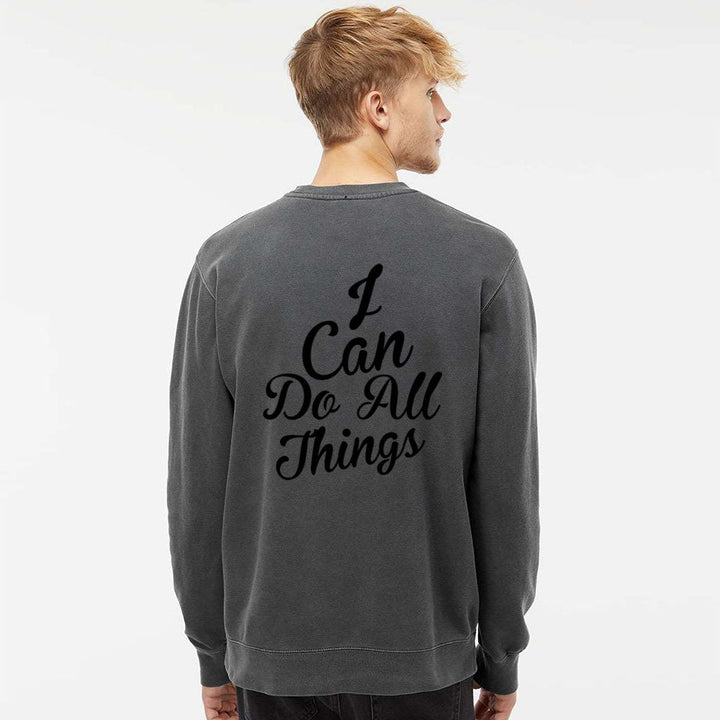 I Can do All Things Unisex Pigment - Dyed Crewneck Sweatshirt - Shepherds Shelf
