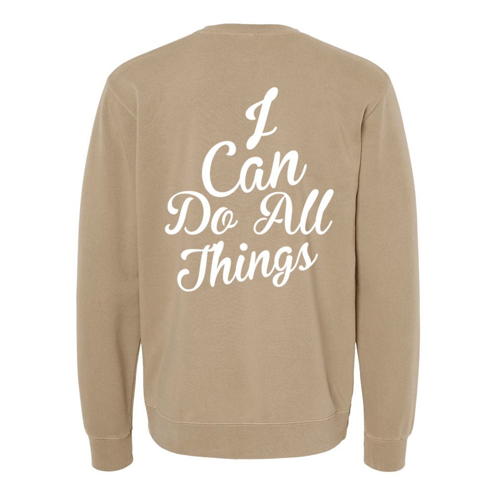 I Can do All Things Unisex Pigment - Dyed Crewneck Sweatshirt - Shepherds Shelf