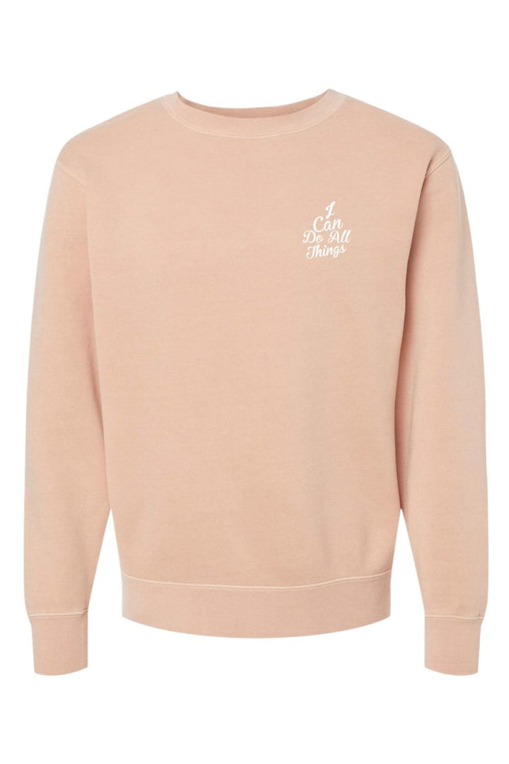 I Can do All Things Unisex Pigment - Dyed Crewneck Sweatshirt - Shepherds Shelf