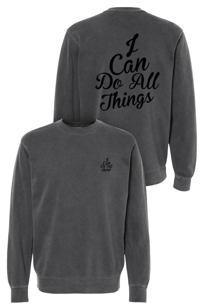 I Can do All Things Unisex Pigment - Dyed Crewneck Sweatshirt - Shepherds Shelf