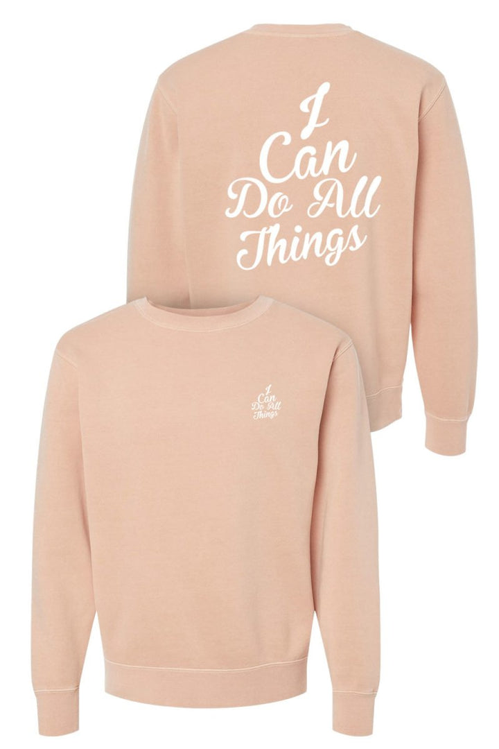 I Can do All Things Unisex Pigment - Dyed Crewneck Sweatshirt - Shepherds Shelf