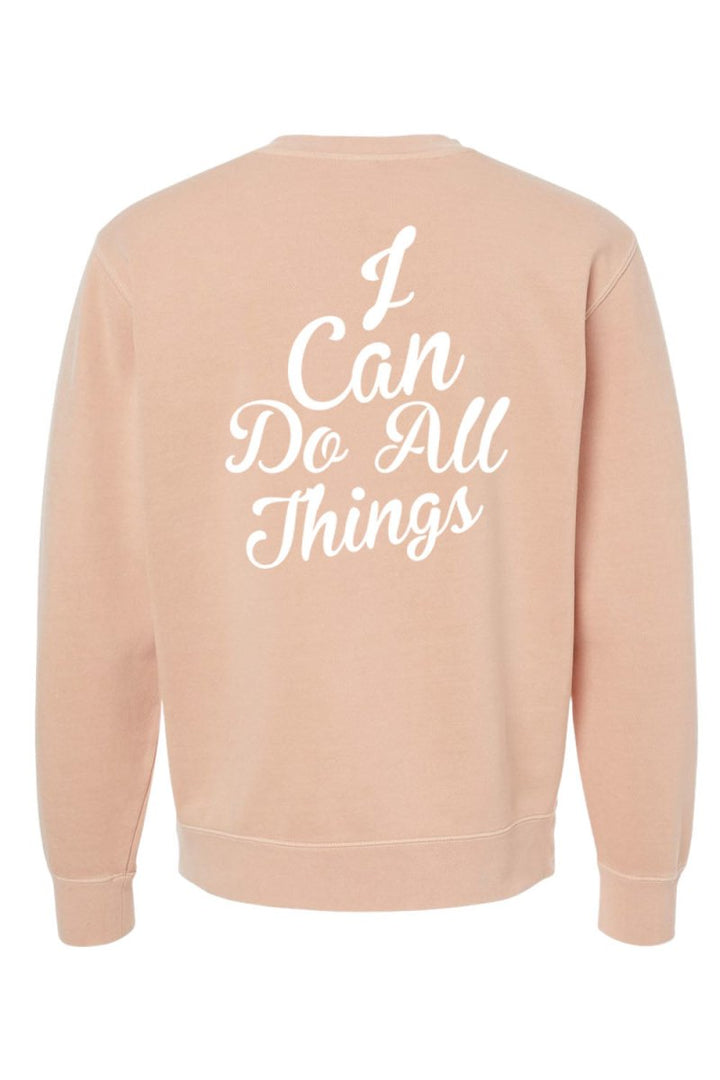I Can do All Things Unisex Pigment - Dyed Crewneck Sweatshirt - Shepherds Shelf