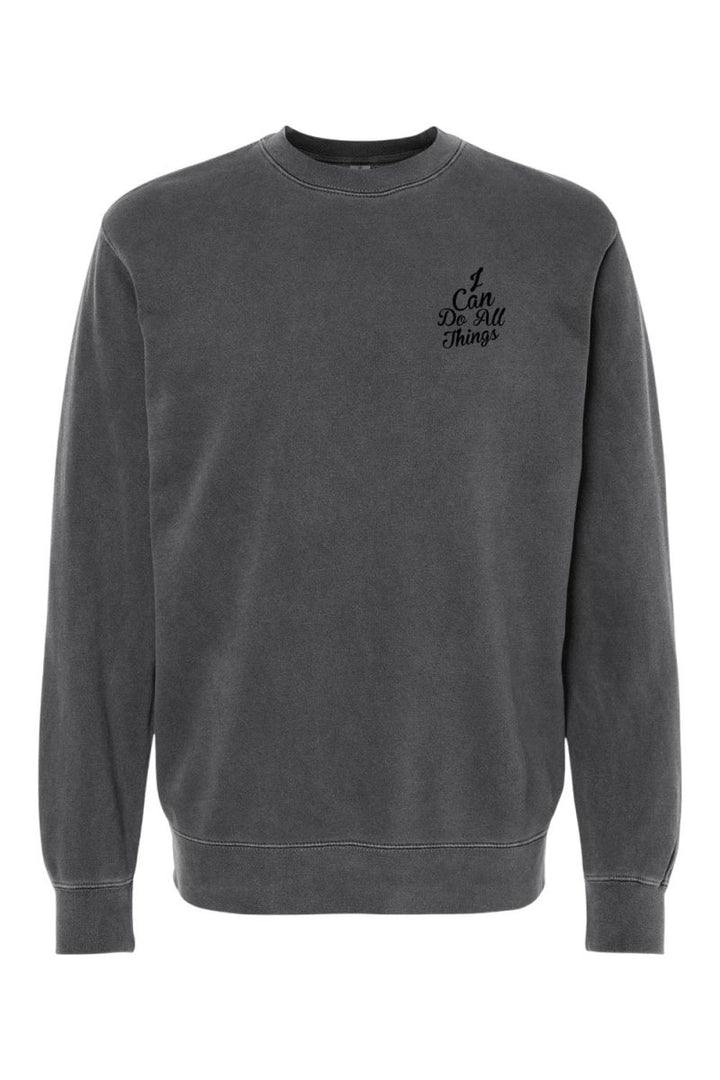 I Can do All Things Unisex Pigment - Dyed Crewneck Sweatshirt - Shepherds Shelf