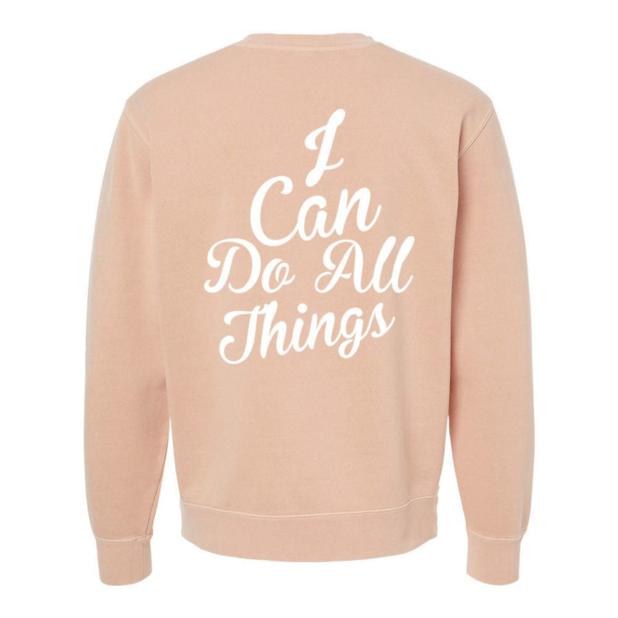 I Can do All Things Unisex Pigment - Dyed Crewneck Sweatshirt - Shepherds Shelf