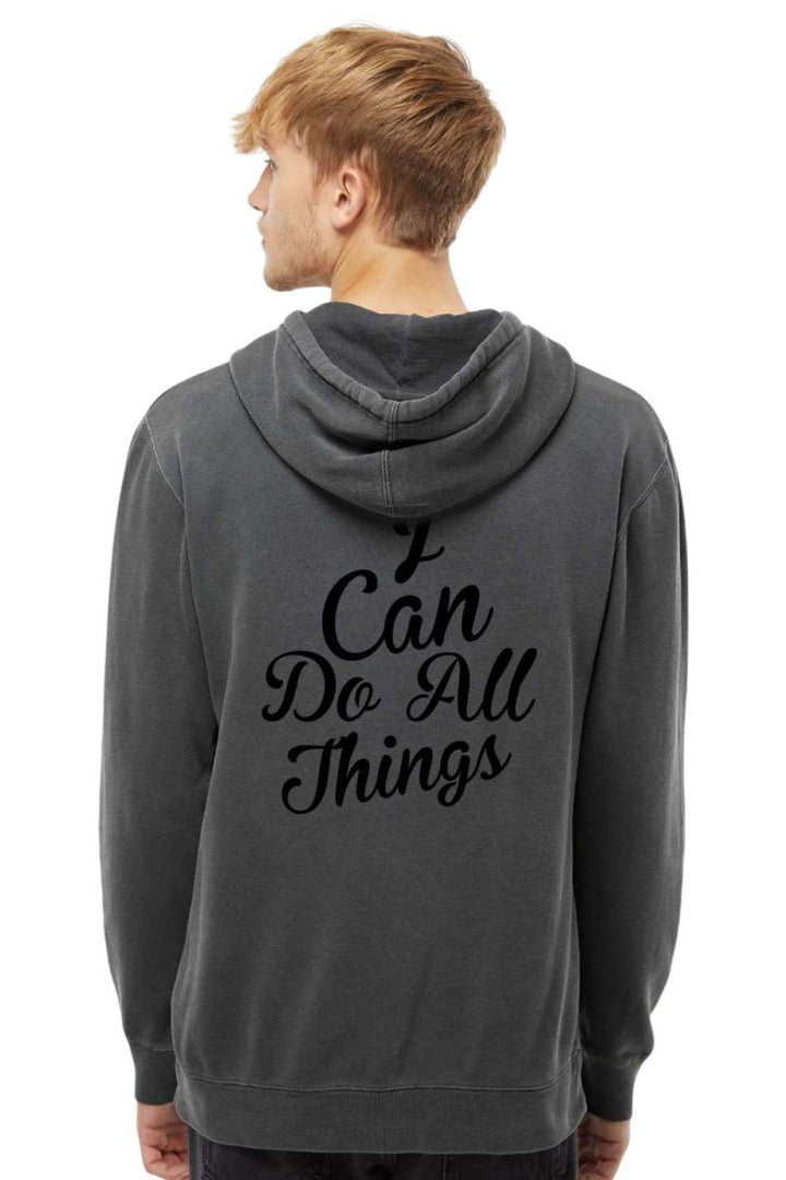 I Can do All Things Unisex Pigment - Dyed Hoodie Sweatshirt - Shepherds Shelf