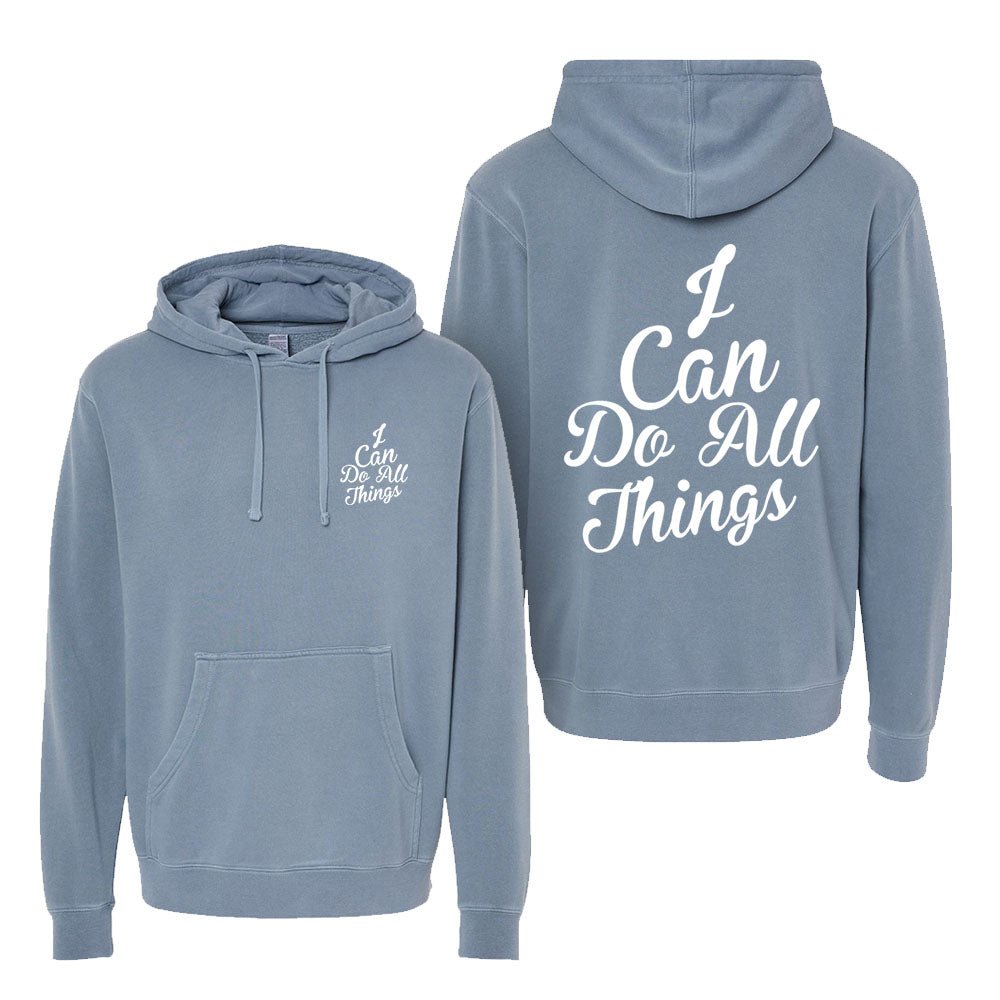 I Can do All Things Unisex Pigment - Dyed Hoodie Sweatshirt - Shepherds Shelf
