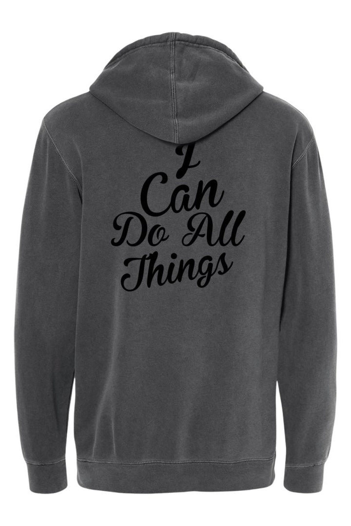 I Can do All Things Unisex Pigment - Dyed Hoodie Sweatshirt - Shepherds Shelf