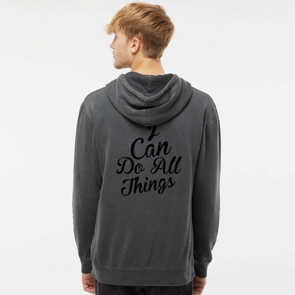 I Can do All Things Unisex Pigment - Dyed Hoodie Sweatshirt - Shepherds Shelf