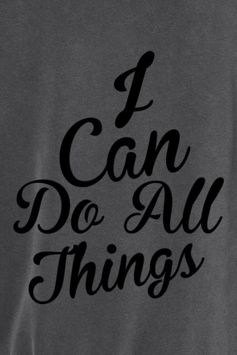I Can do All Things Unisex Pigment - Dyed Hoodie Sweatshirt - Shepherds Shelf