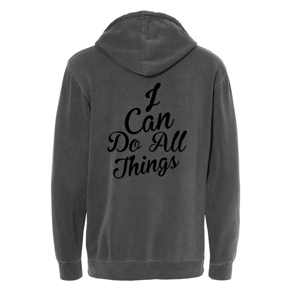 I Can do All Things Unisex Pigment - Dyed Hoodie Sweatshirt - Shepherds Shelf